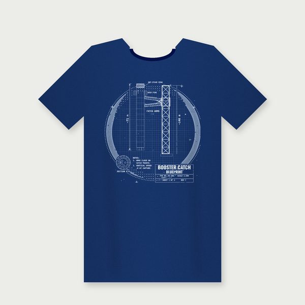 Booster Catch Blueprint tee mockup