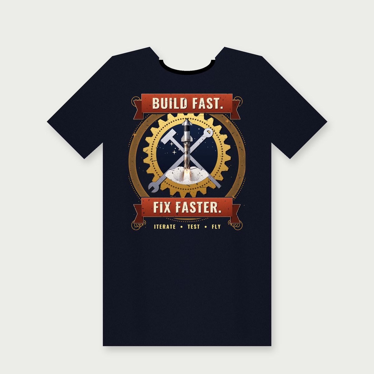 Build Fast. Fix Faster. Tee mockup