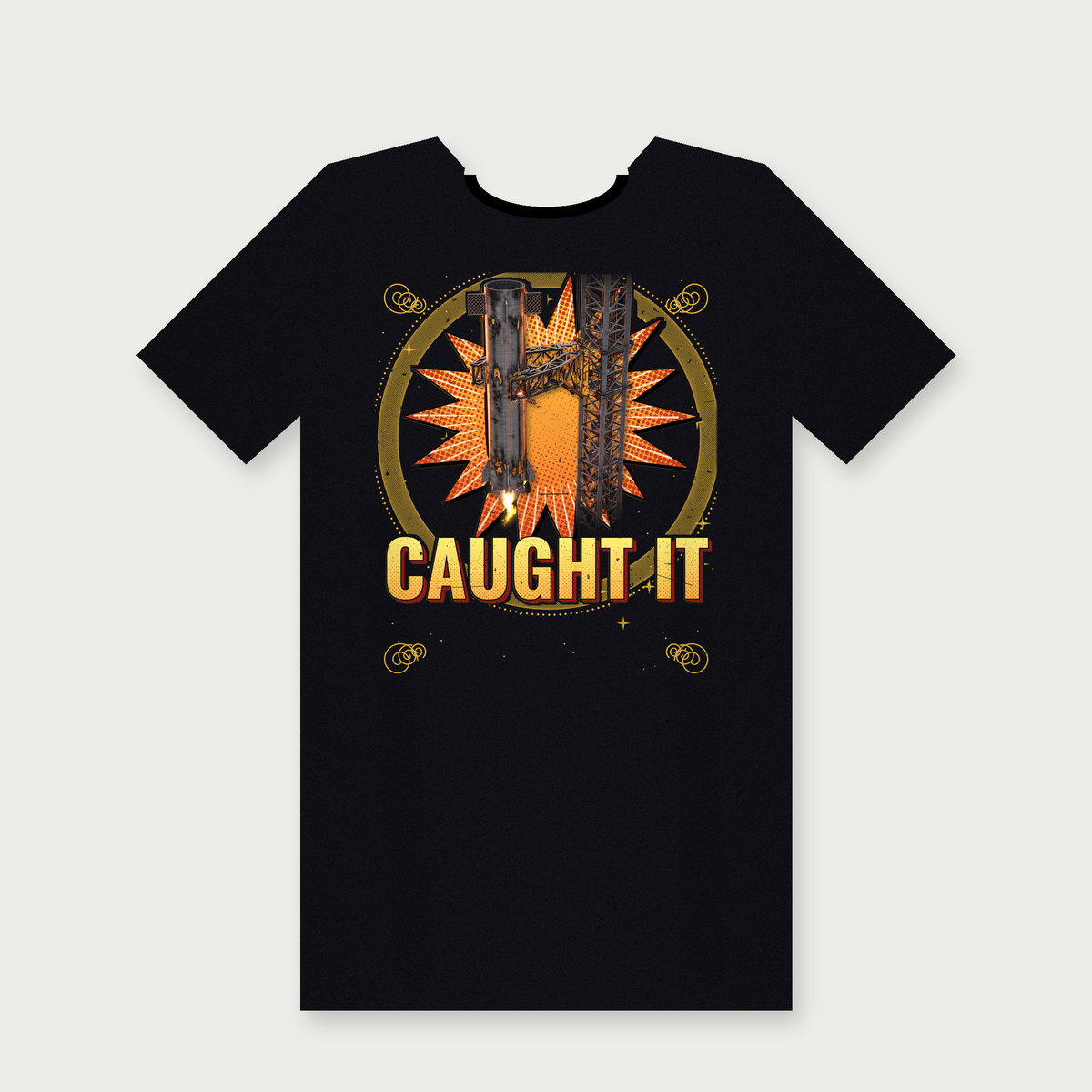 Caught It Tee mockup