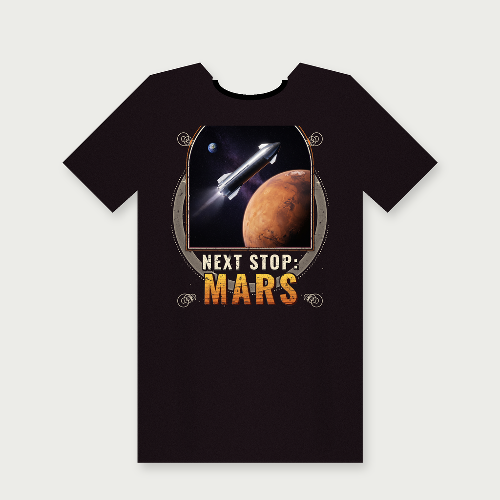 Next Stop Mars Tee mockup