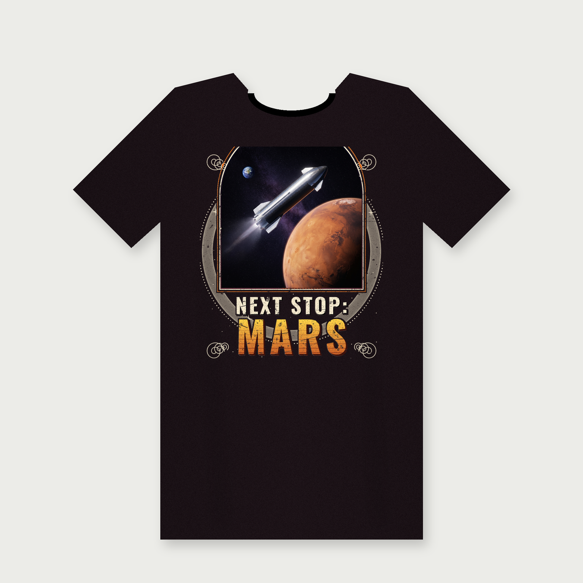 Next Stop Mars Tee mockup