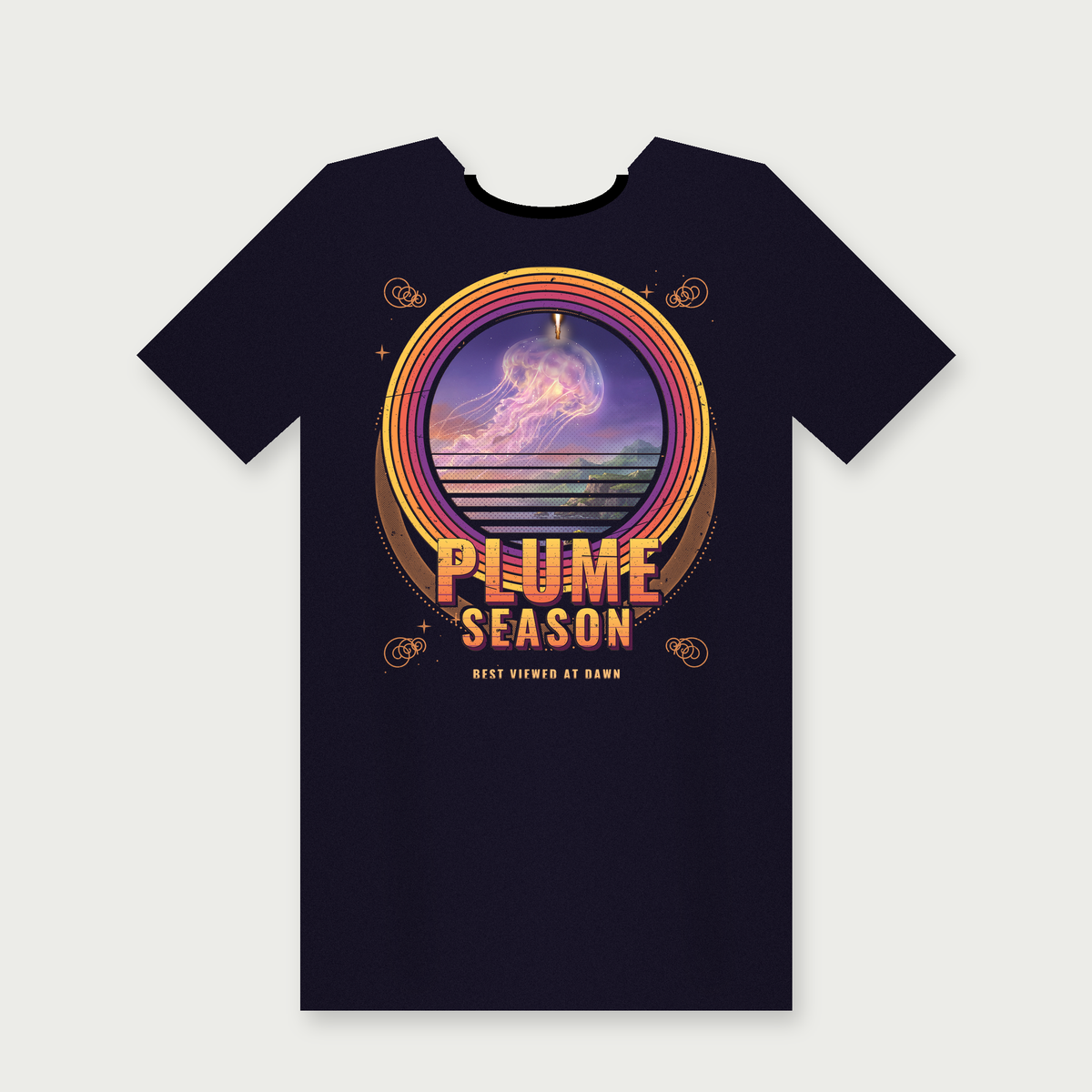 Plume Season Tee (Black) mockup