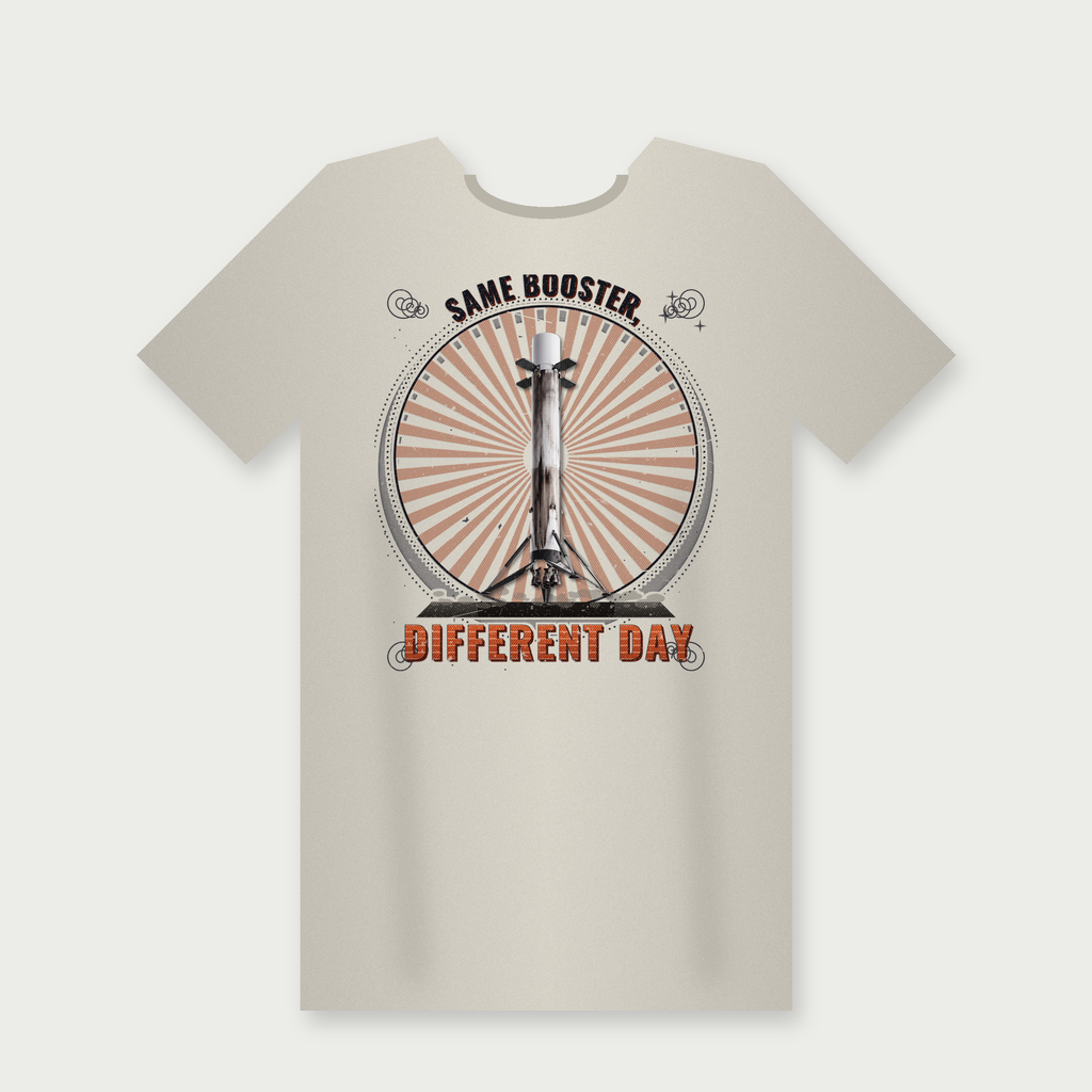Same Booster, Different Day Tee (White) mockup
