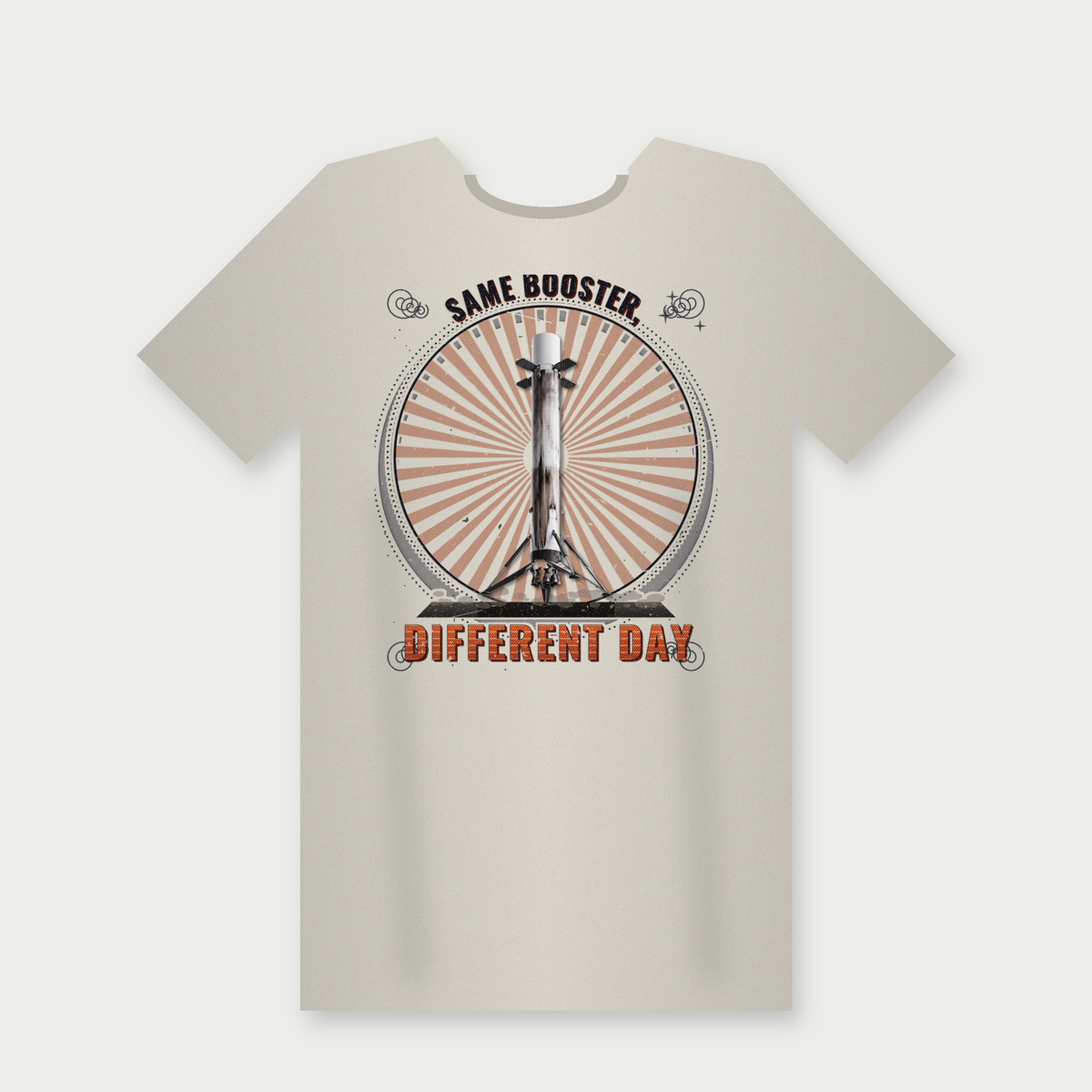 Same Booster, Different Day Tee (White) mockup