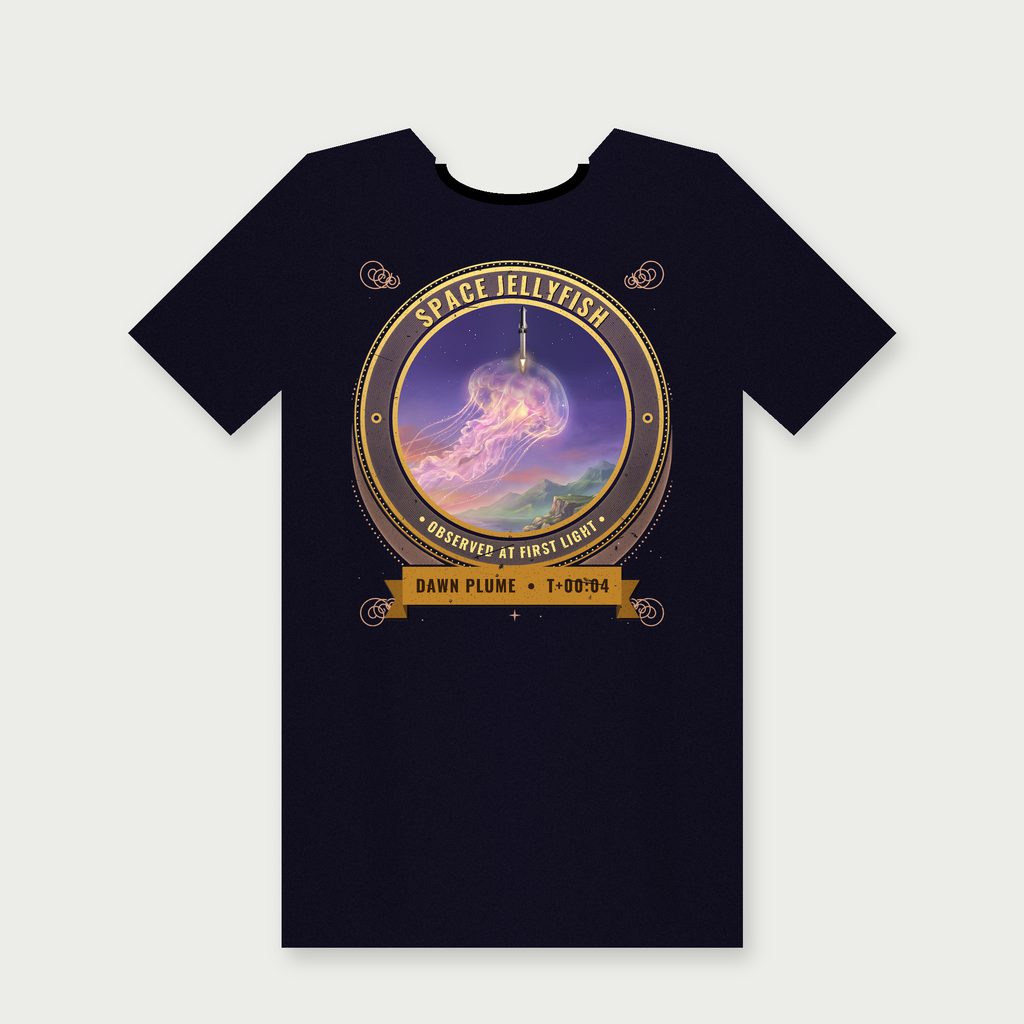 Space Jellyfish Tee (Black) mockup