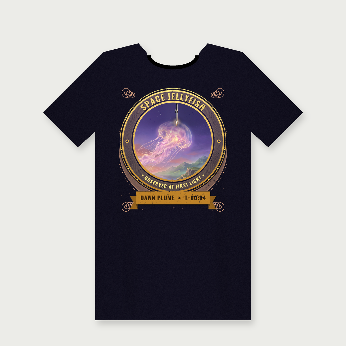 Space Jellyfish Tee (Black) mockup
