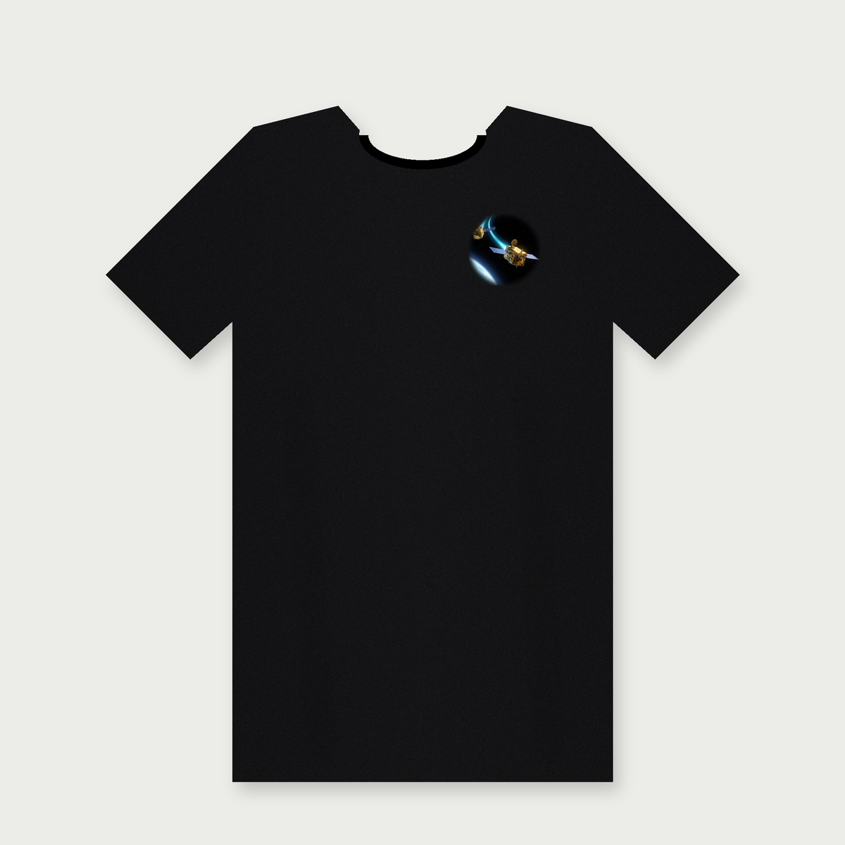 Twin Tickets to Mars Shirt, front with left chest mini