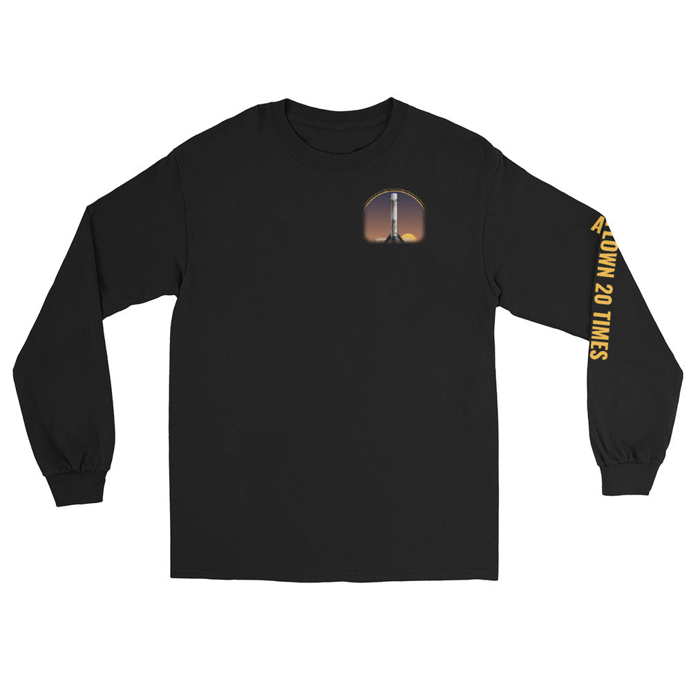 Same Booster, Different Day (Black) - Long Sleeve - Black - Front [Long Sleeve - Back + Left Chest / Black]