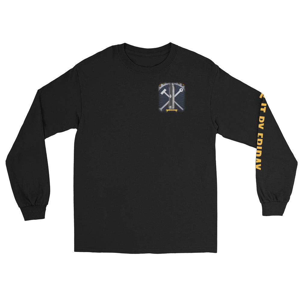 Fix It By Friday - Long Sleeve - Black - Front [Long Sleeve - Back + Left Chest / Black]