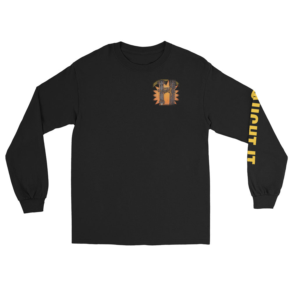 Caught It - Long Sleeve - Black - Front [Long Sleeve - Back + Left Chest / Black]