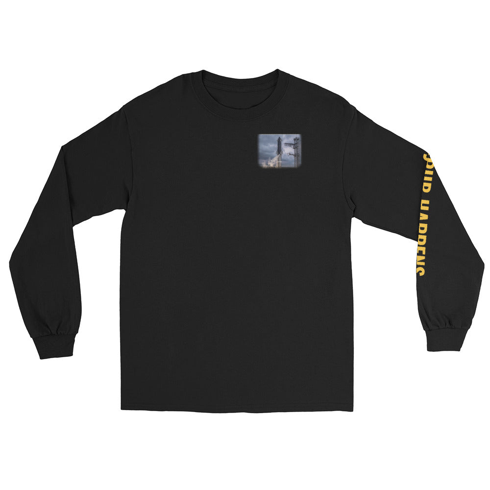 Scrub Happens - Long Sleeve - Black - Front [Long Sleeve - Back + Left Chest / Black]