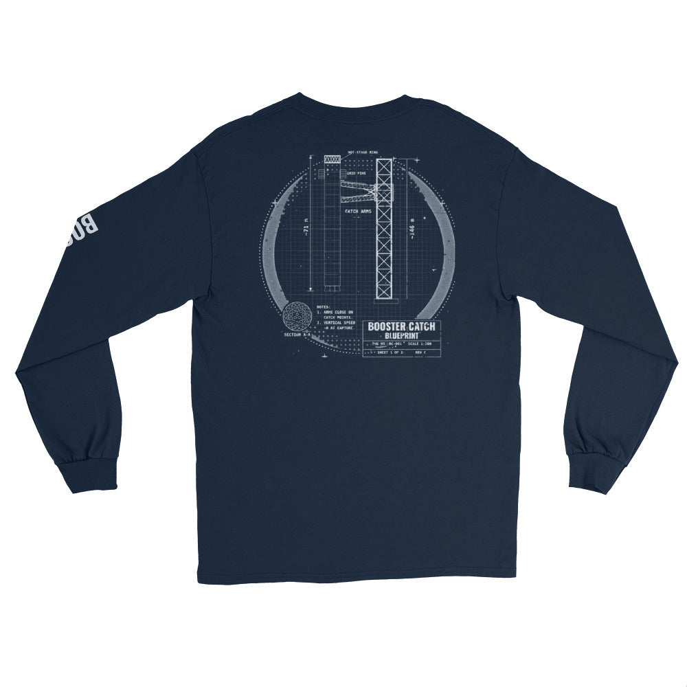 Booster Catch Blueprint - Long Sleeve - Back