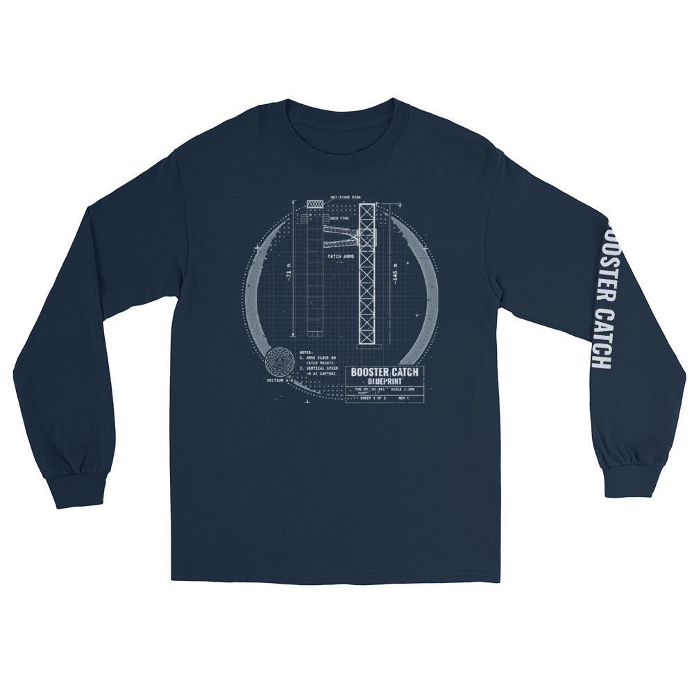 Booster Catch Blueprint - Long Sleeve - Front