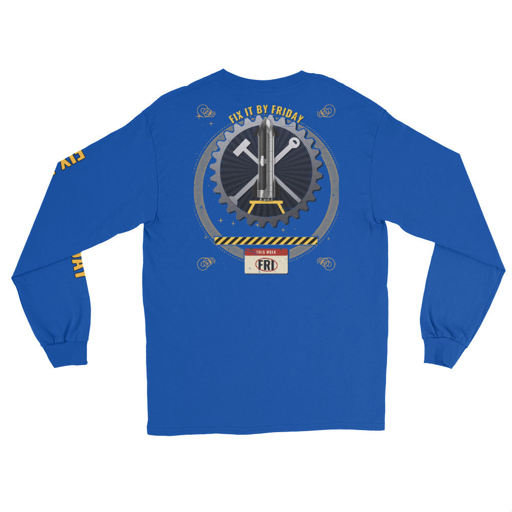 Fix It By Friday - Long Sleeve - Blue - Back