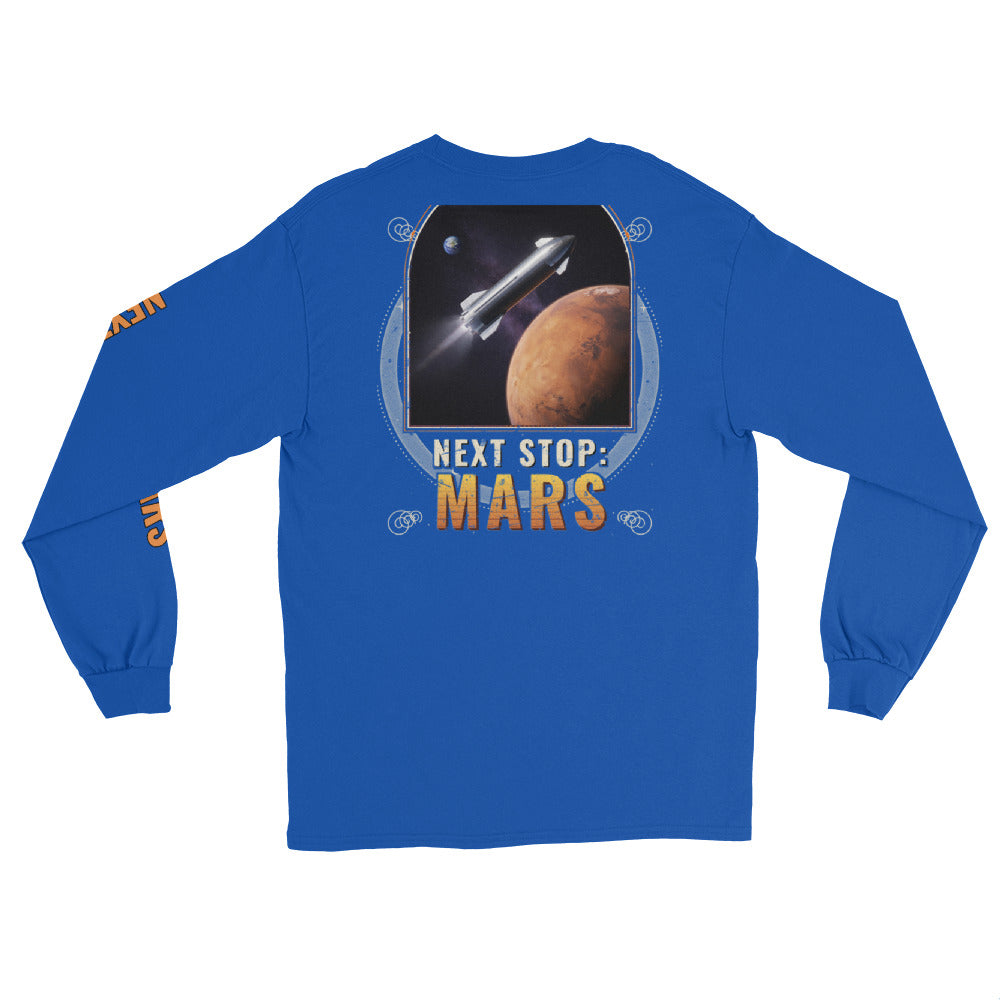 Next Stop Mars - Long Sleeve - Blue - Back