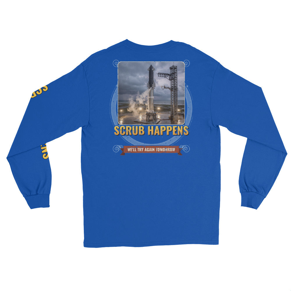 Scrub Happens - Long Sleeve - Blue - Back