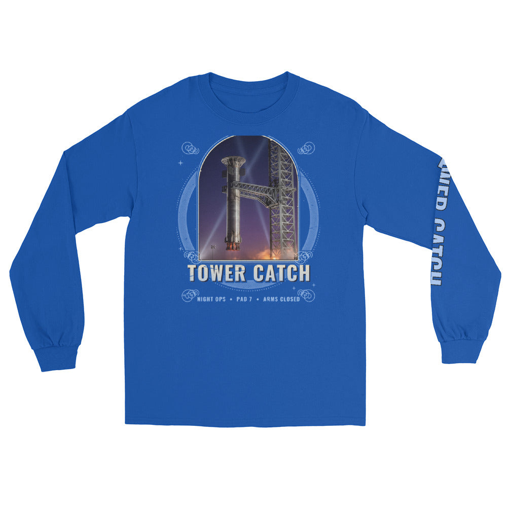 Tower Catch - Long Sleeve - Blue - Front