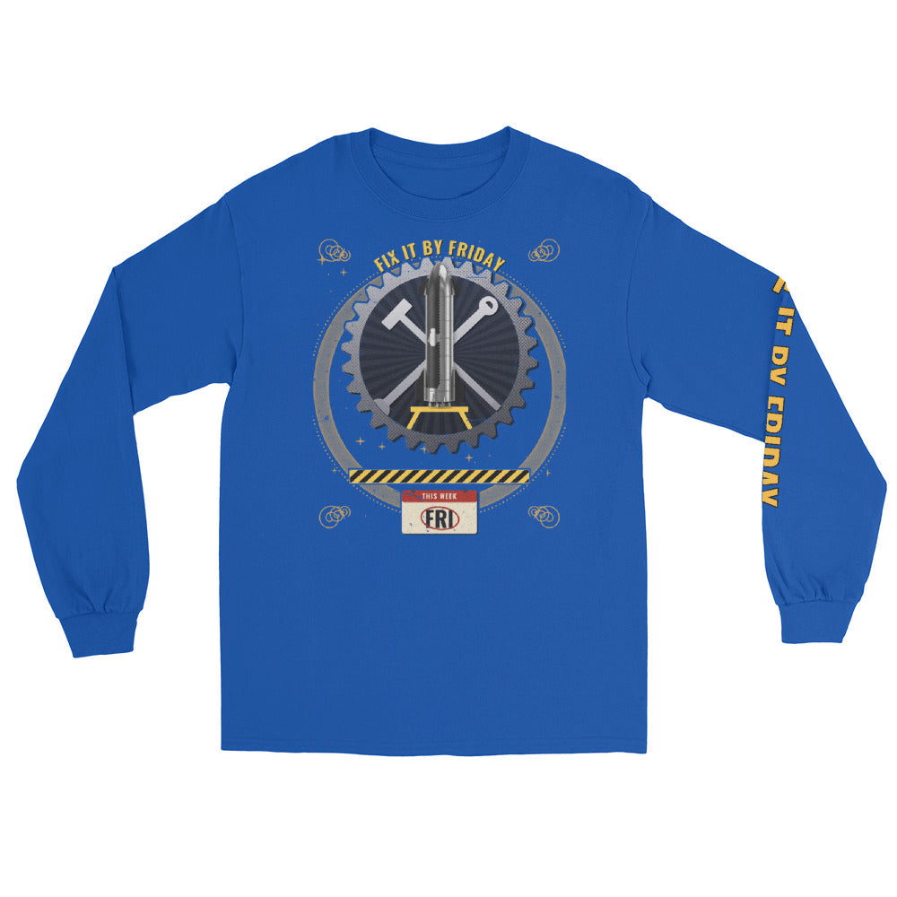 Fix It By Friday - Long Sleeve - Blue - Front