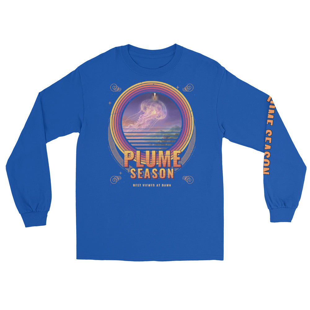 Plume Season (Black) - Long Sleeve - Blue - Front