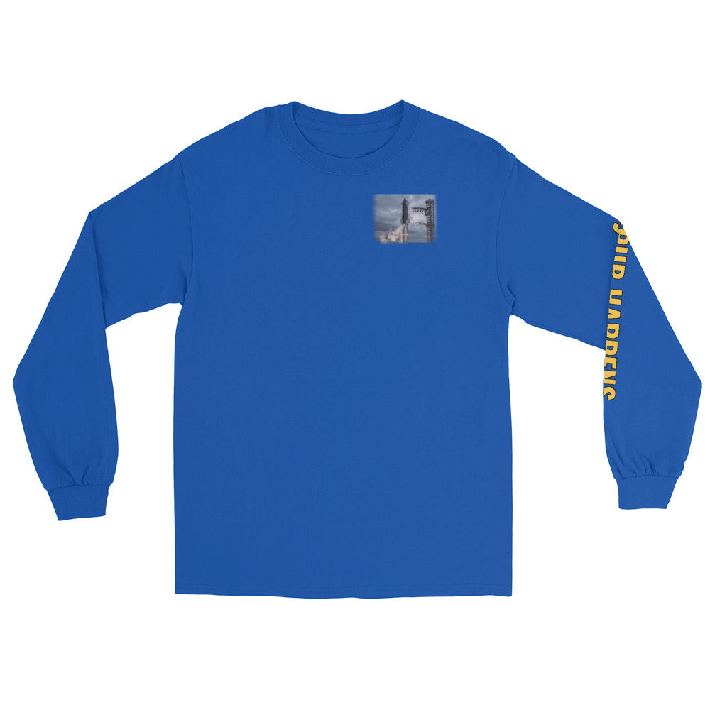 Scrub Happens - Long Sleeve - Blue - Front [Long Sleeve - Back + Left Chest / Blue]