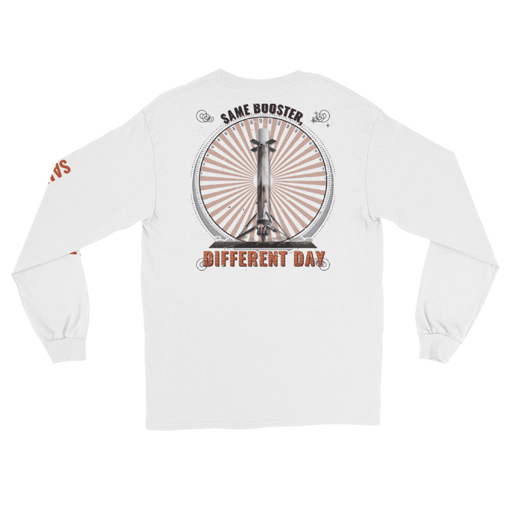 Same Booster, Different Day (White) - Long Sleeve - Back