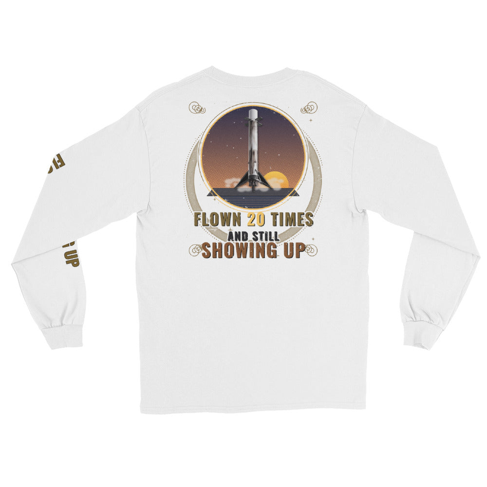 Same Booster, Different Day (Black) - Long Sleeve - White - Back