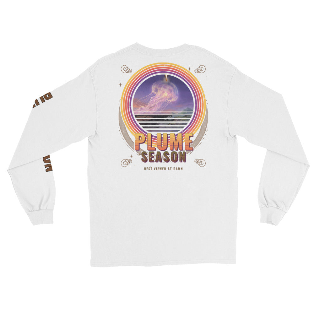 Plume Season (Black) - Long Sleeve - White - Back