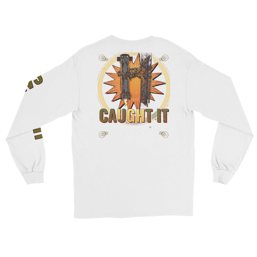 Caught It - Long Sleeve - White - Back