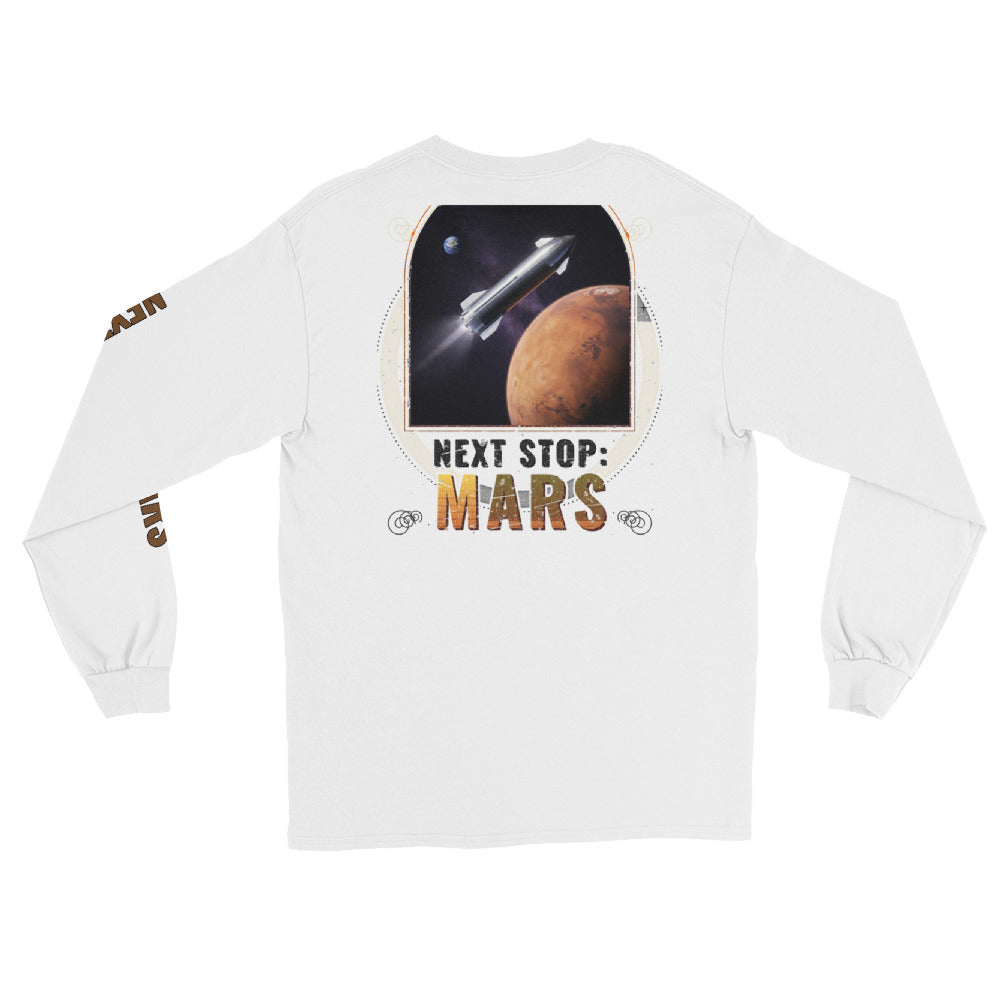 Next Stop Mars - Long Sleeve - White - Back
