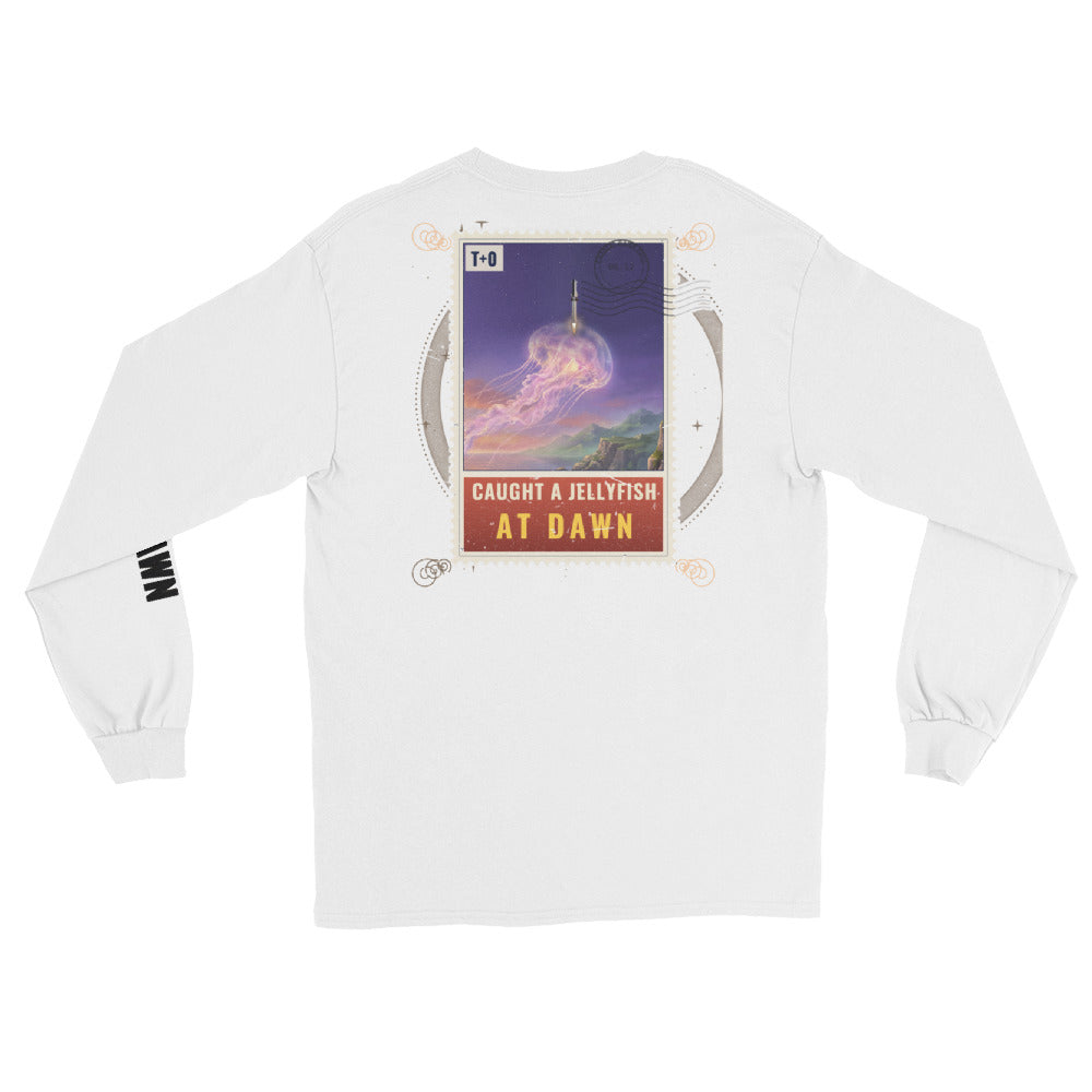 Caught a Jellyfish at Dawn - Long Sleeve - White - Back