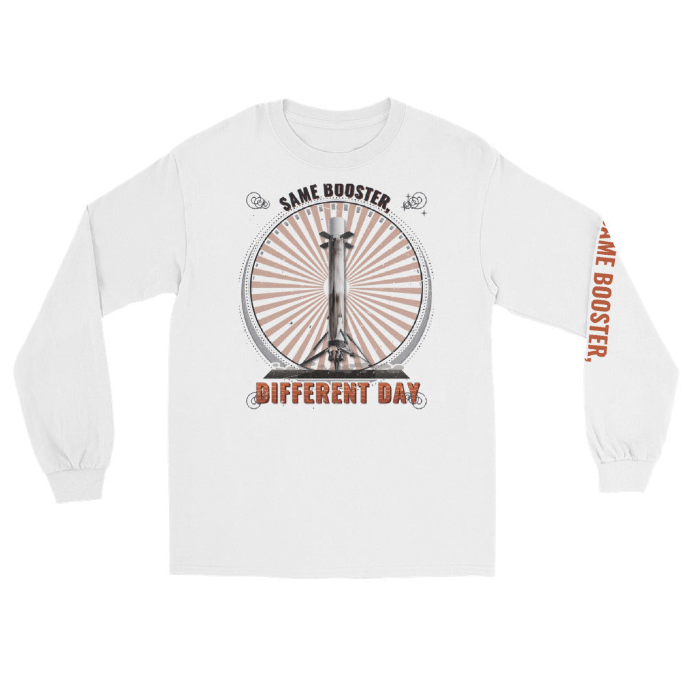 Same Booster, Different Day (White) - Long Sleeve - Front