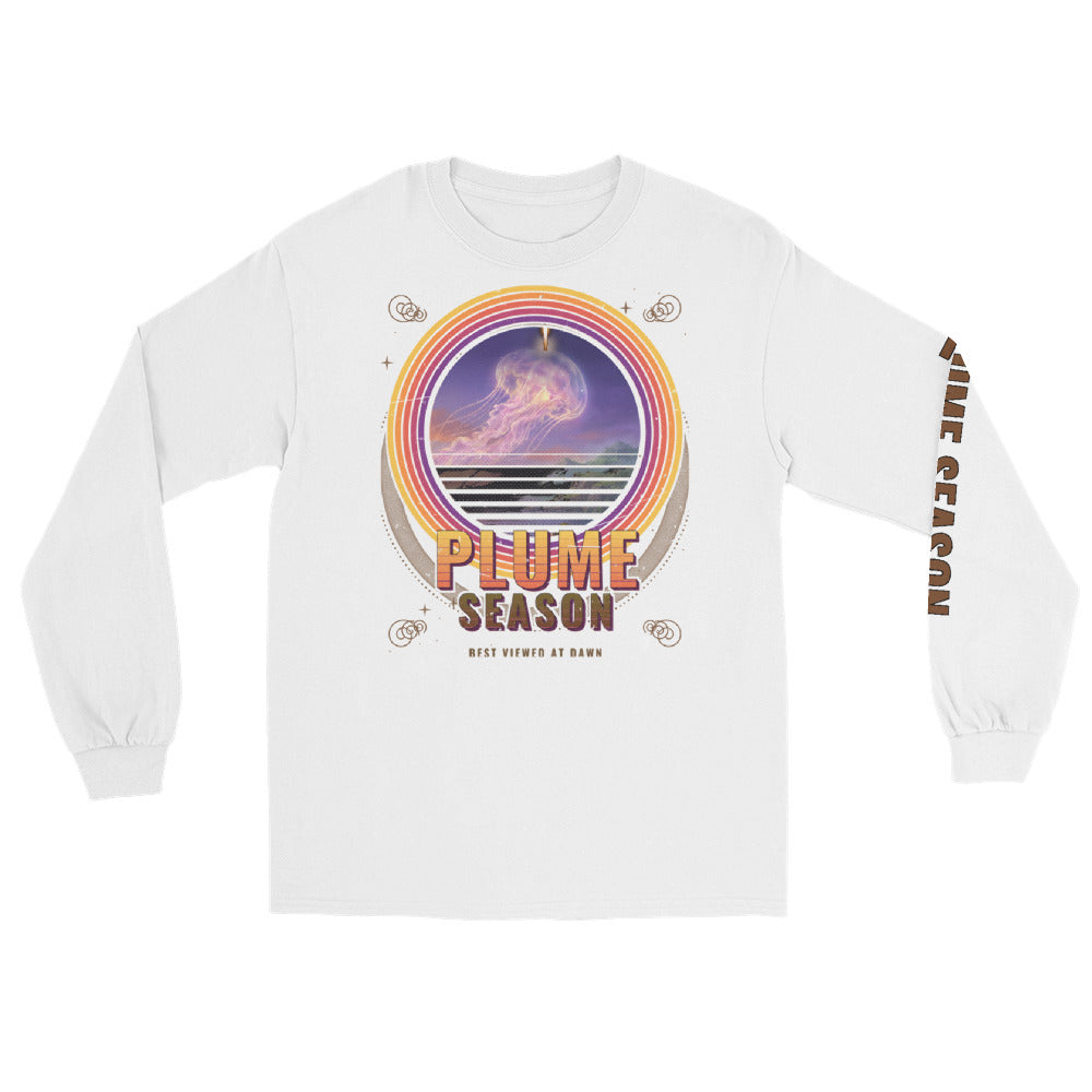 Plume Season (Black) - Long Sleeve - White - Front