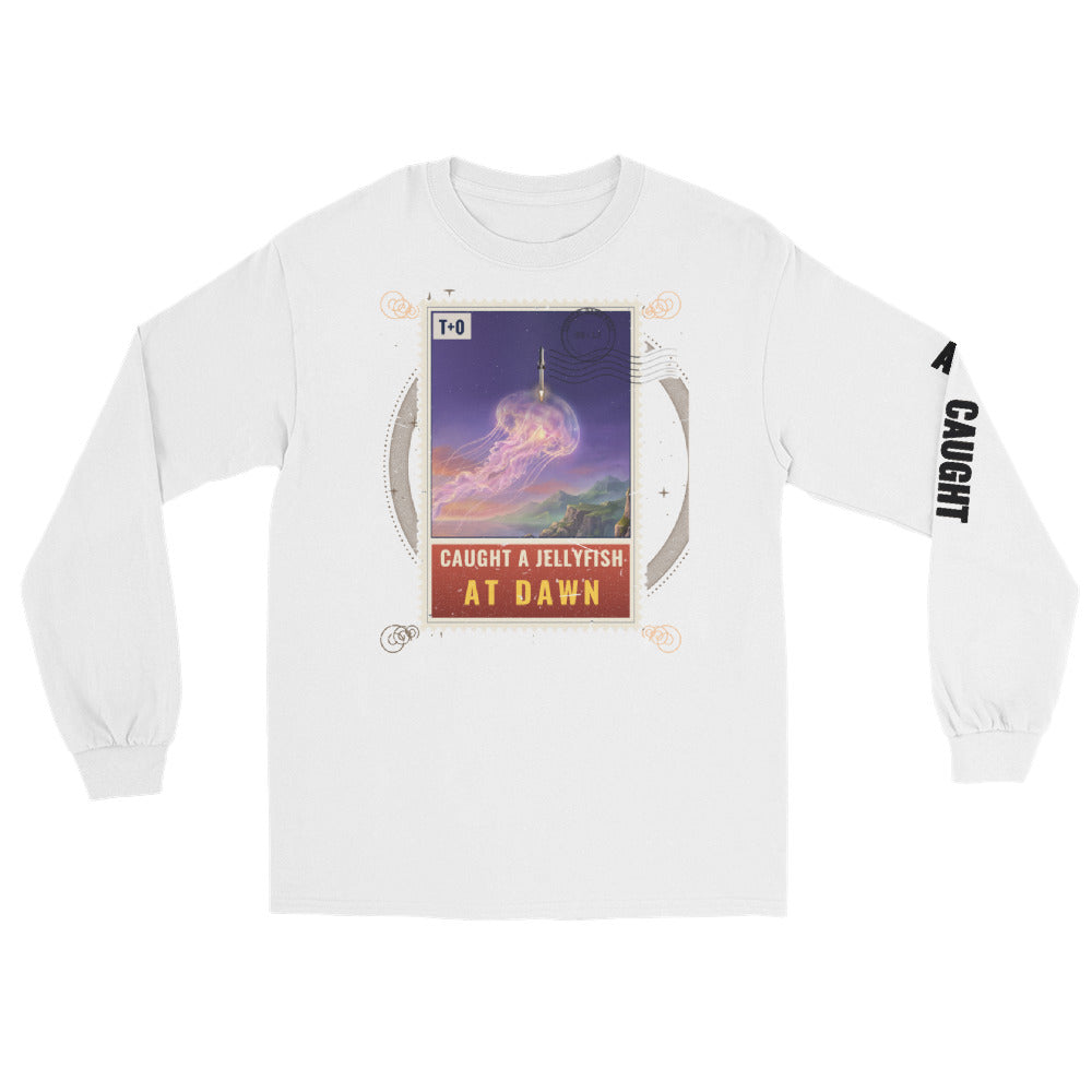 Caught a Jellyfish at Dawn - Long Sleeve - White - Front