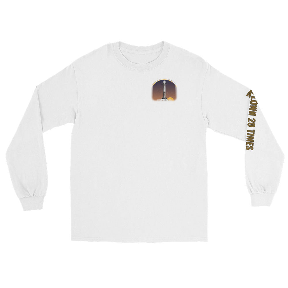 Same Booster, Different Day (Black) - Long Sleeve - White - Front [Long Sleeve - Back + Left Chest / White]