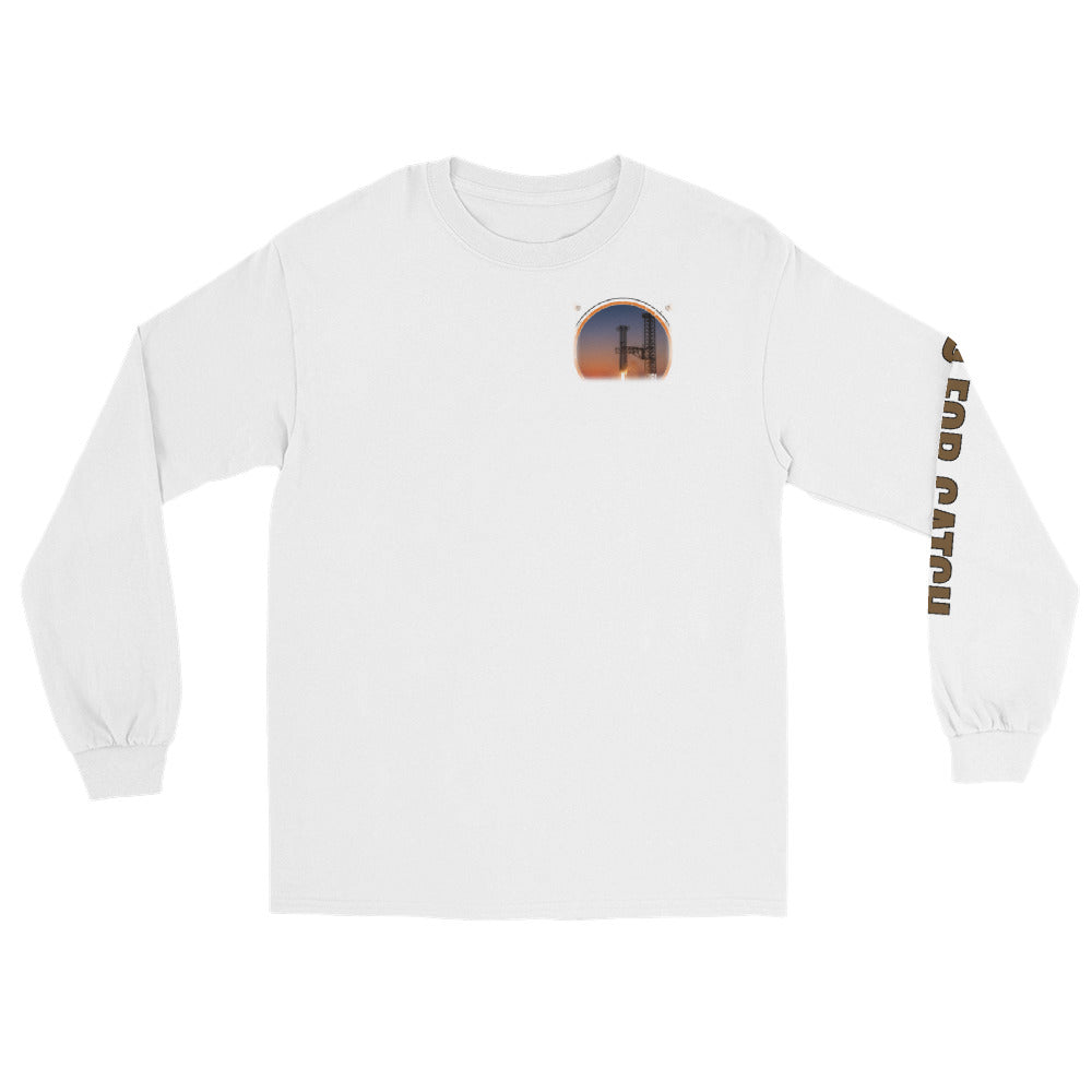Go for Catch - Long Sleeve - White - Front [Long Sleeve - Back + Left Chest / White]