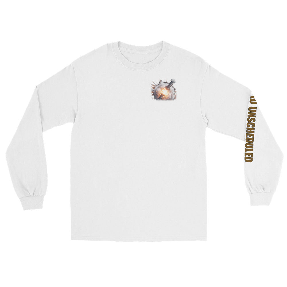 Rapid Unscheduled Disassembly - Long Sleeve - White - Front [Long Sleeve - Back + Left Chest / White]