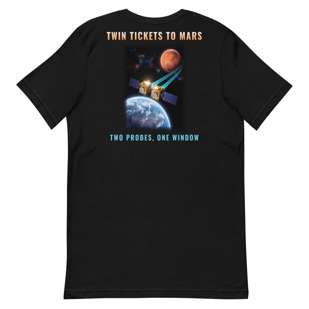 Twin Tickets to Mars - Classic Tee - Black - Back