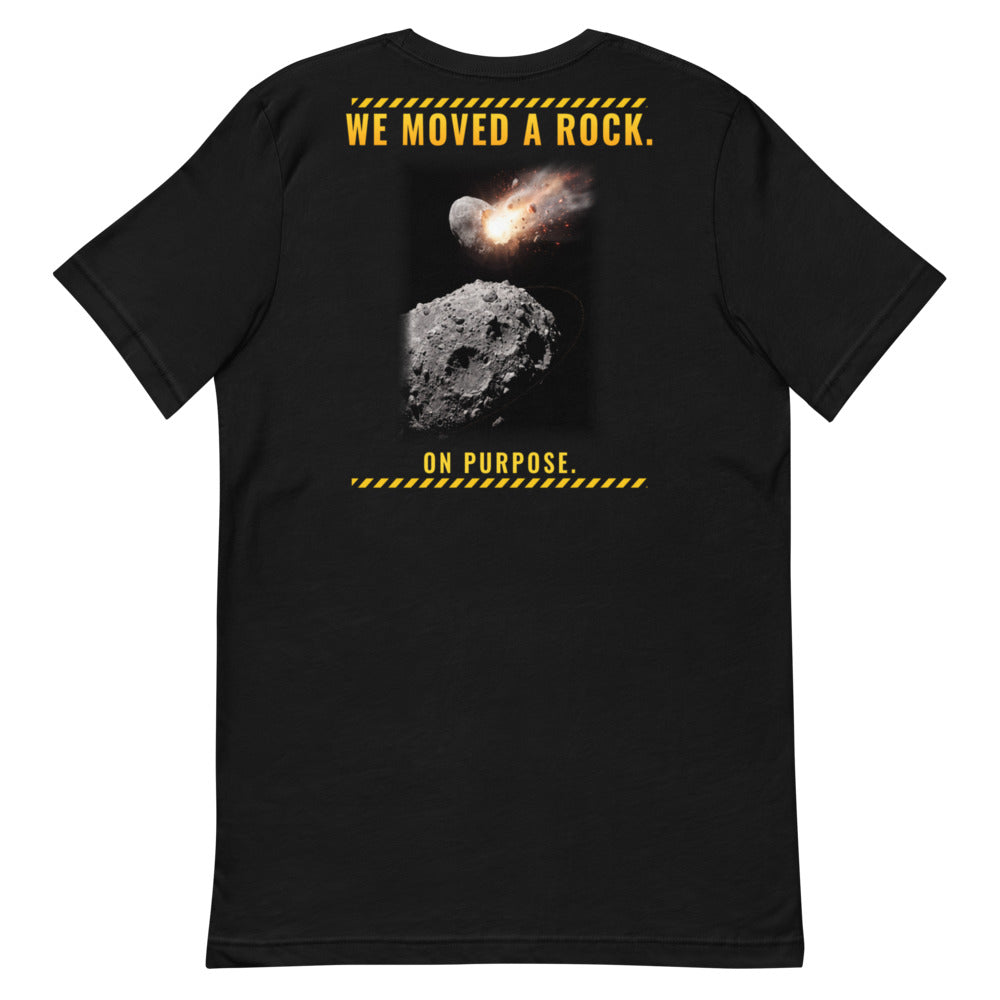 We Moved a Rock. On Purpose. - Classic Tee - Black - Back