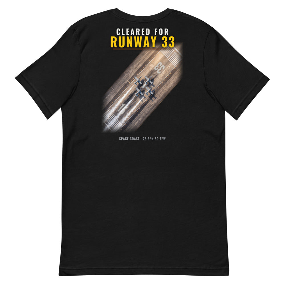 Cleared for Runway 33 - Classic Tee - Black - Back