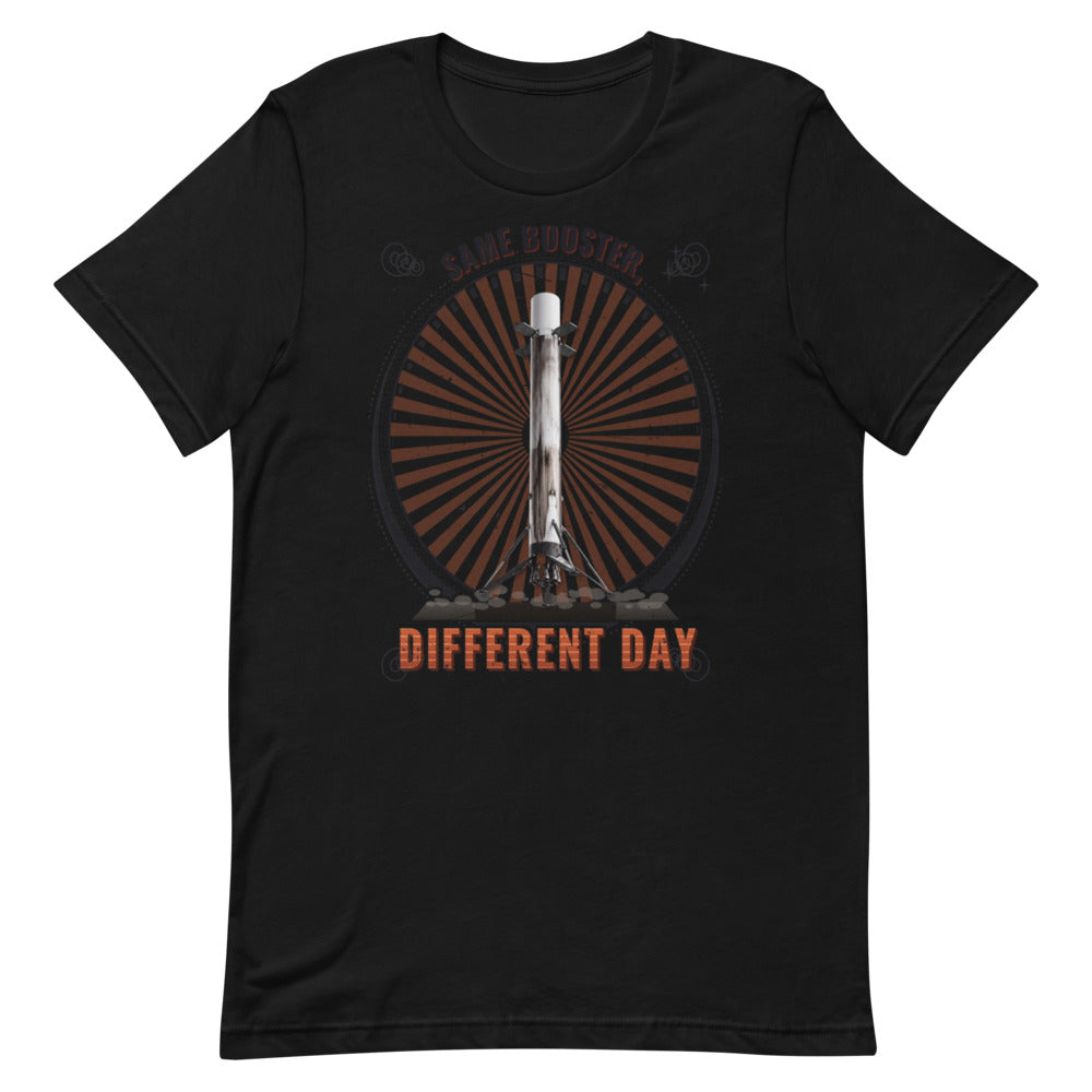 Same Booster, Different Day (White) - Classic Tee - Black - Front