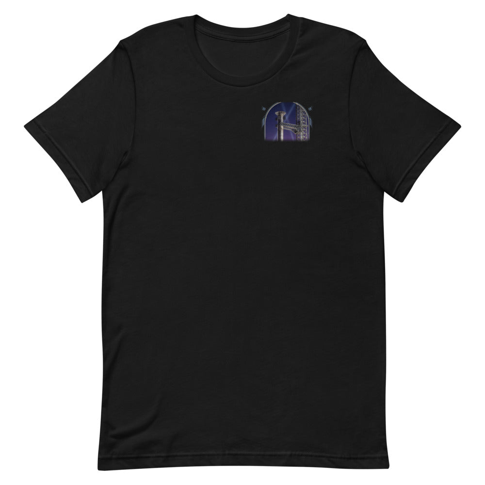 Tower Catch - Classic Tee - Black - Front [Classic Tee - Back + Left Chest / Black]