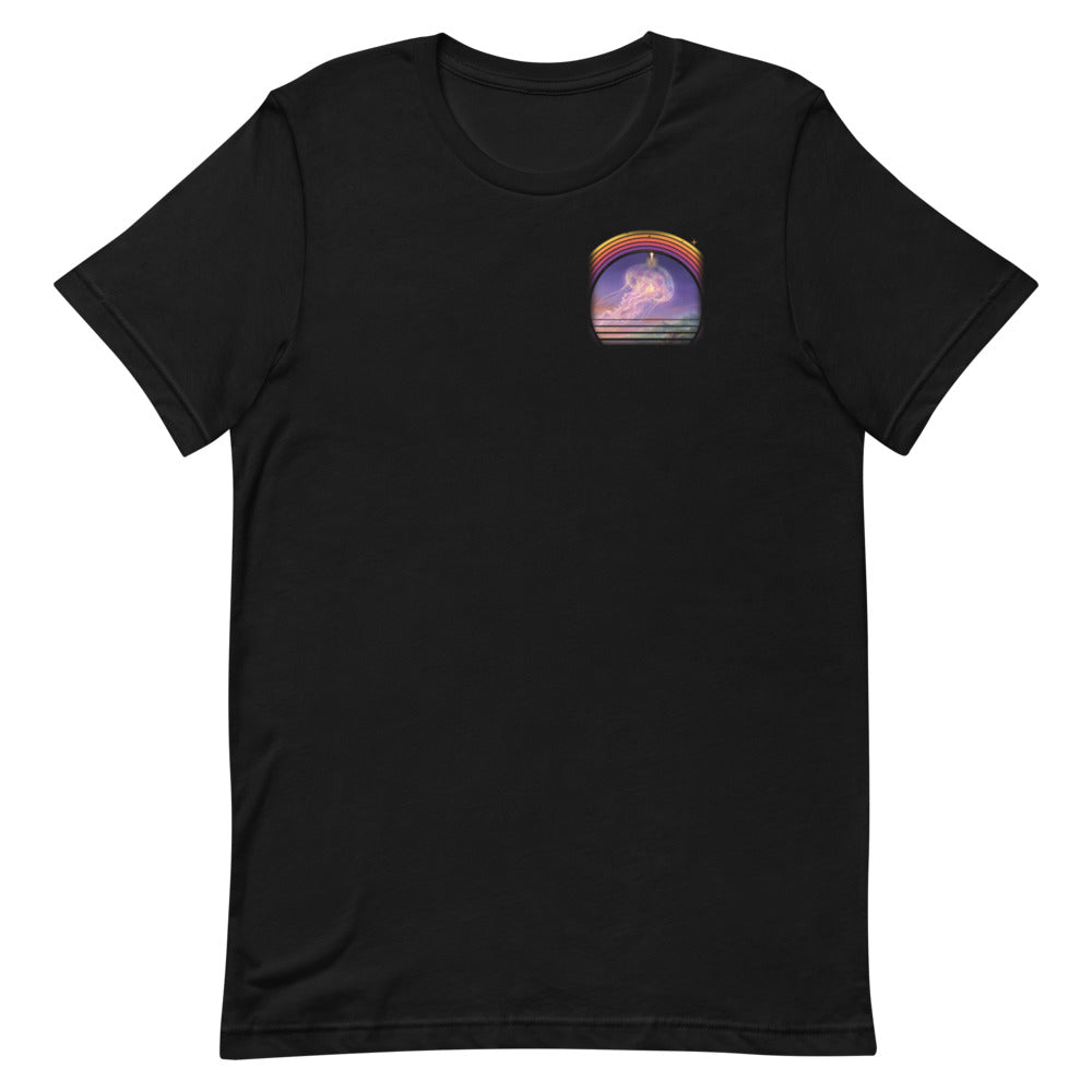 Plume Season (Black) - Classic Tee - Black - Front [Classic Tee - Back + Left Chest / Black]