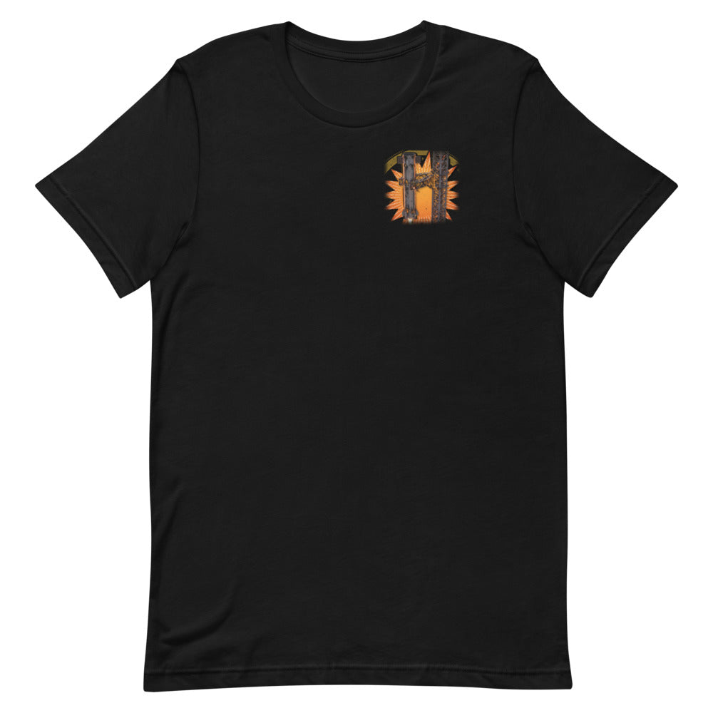 Caught It - Classic Tee - Black - Front [Classic Tee - Back + Left Chest / Black]