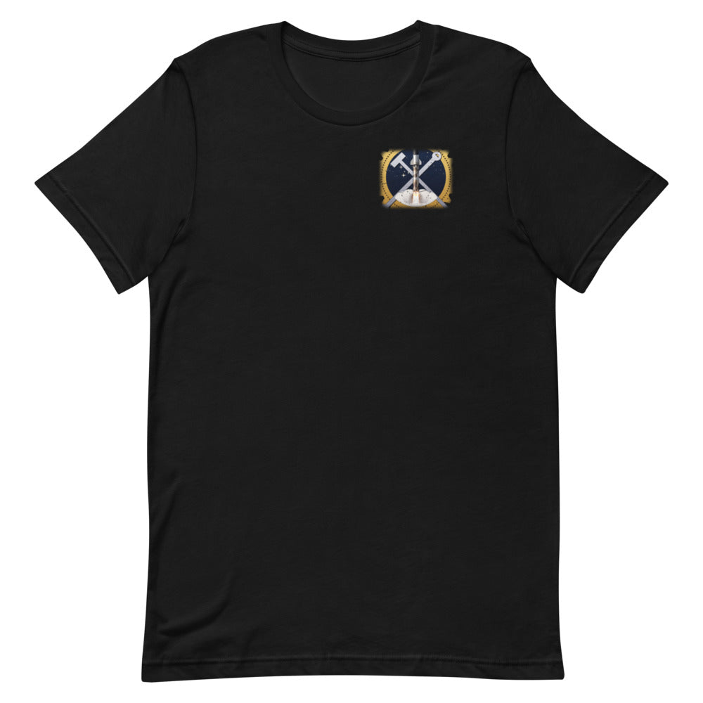 Build Fast. Fix Faster. - Classic Tee - Black - Front [Classic Tee - Back + Left Chest / Black]