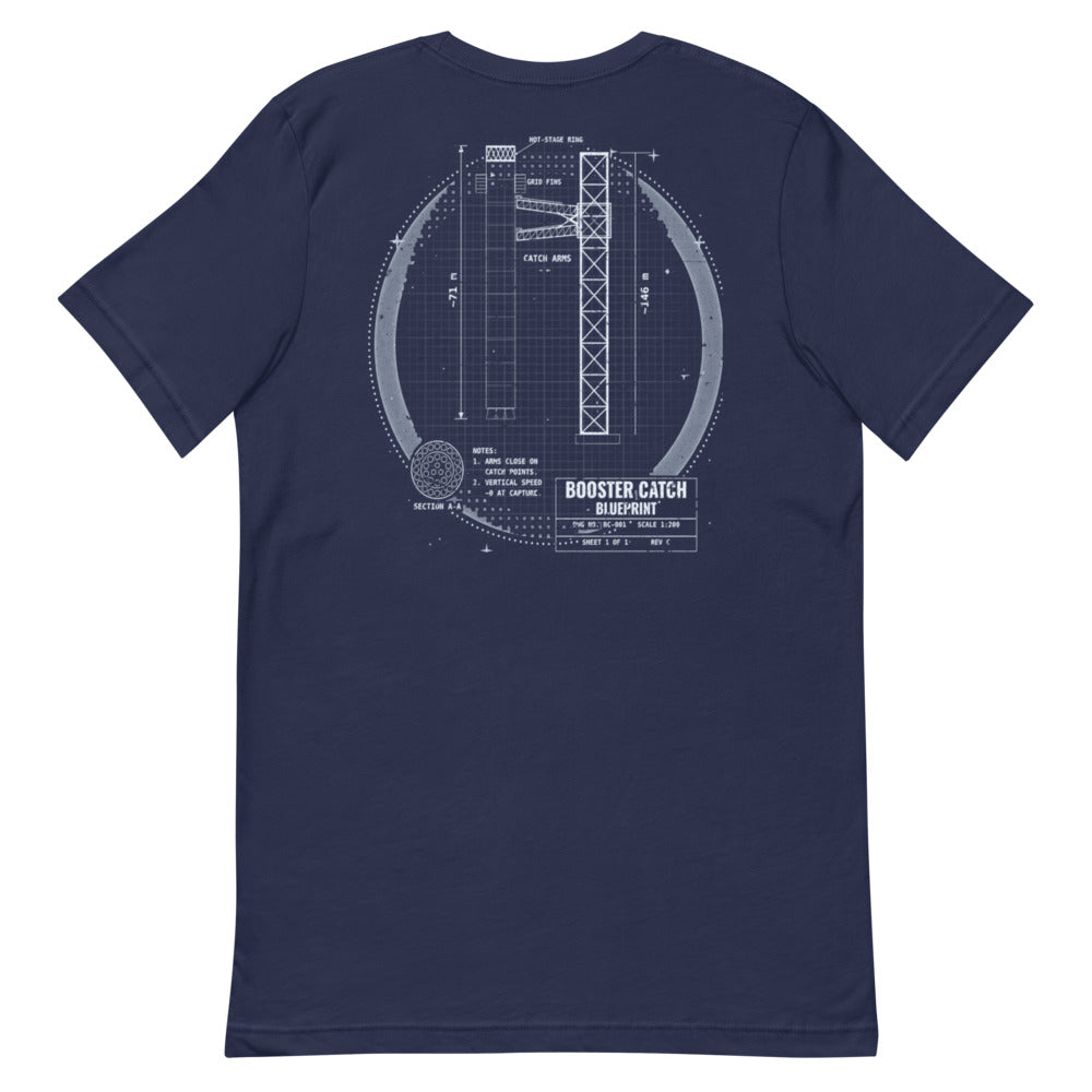 Booster Catch Blueprint - Classic Tee - Back