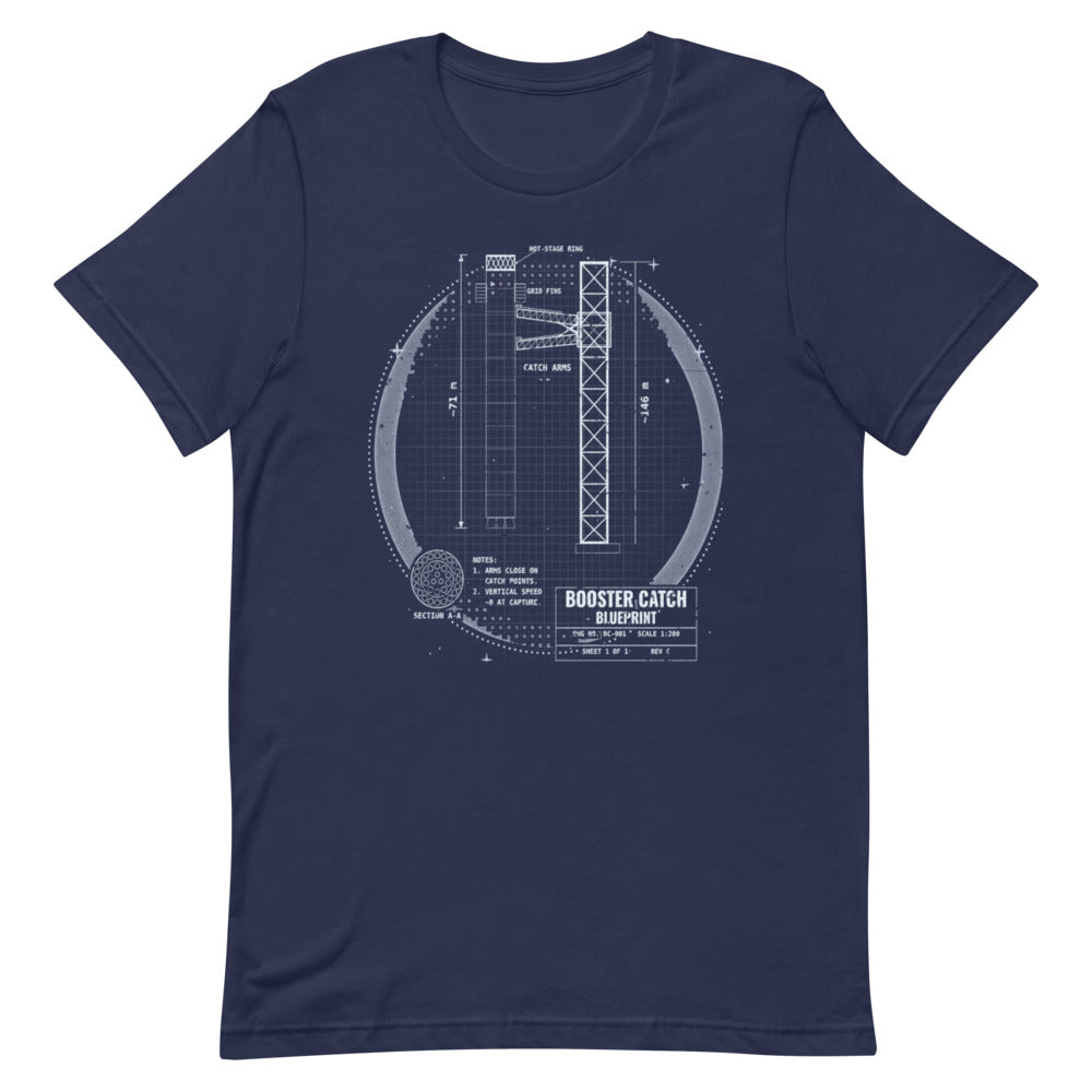 Booster Catch Blueprint - Classic Tee - Front