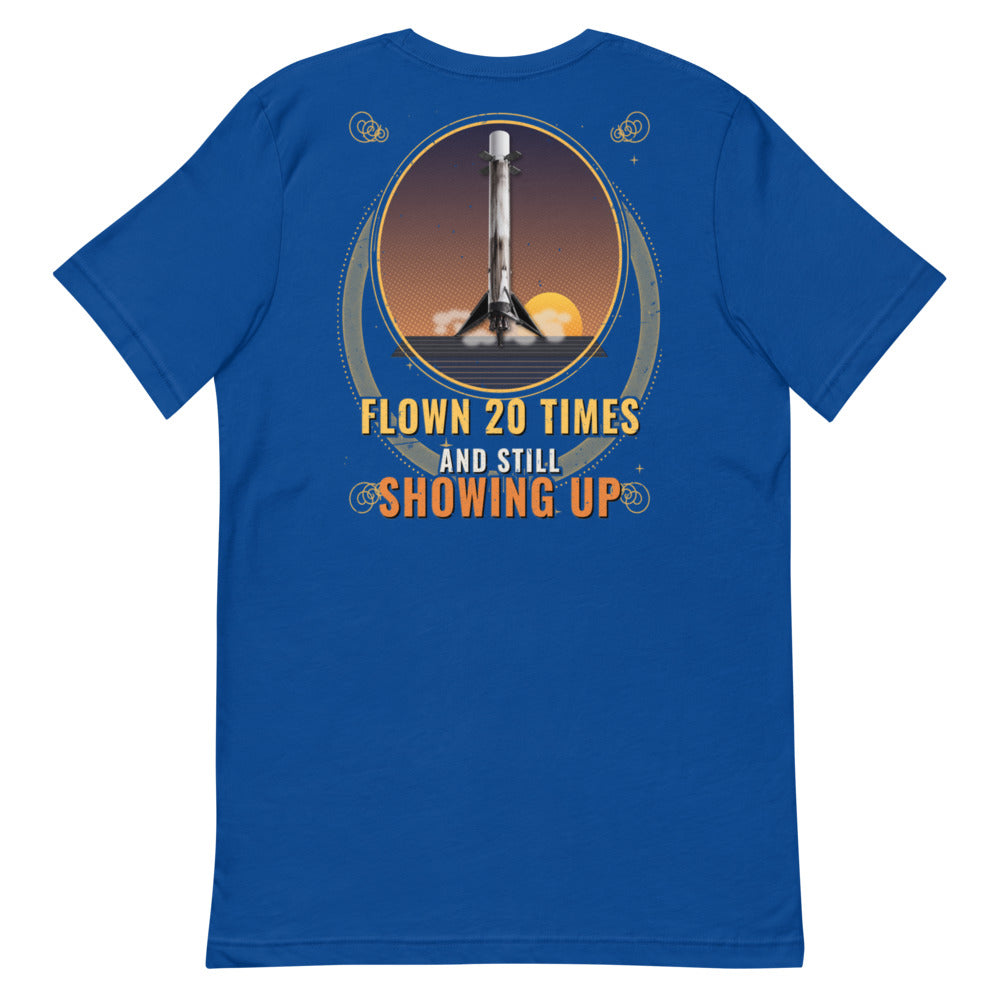 Same Booster, Different Day (Black) - Classic Tee - Blue - Back