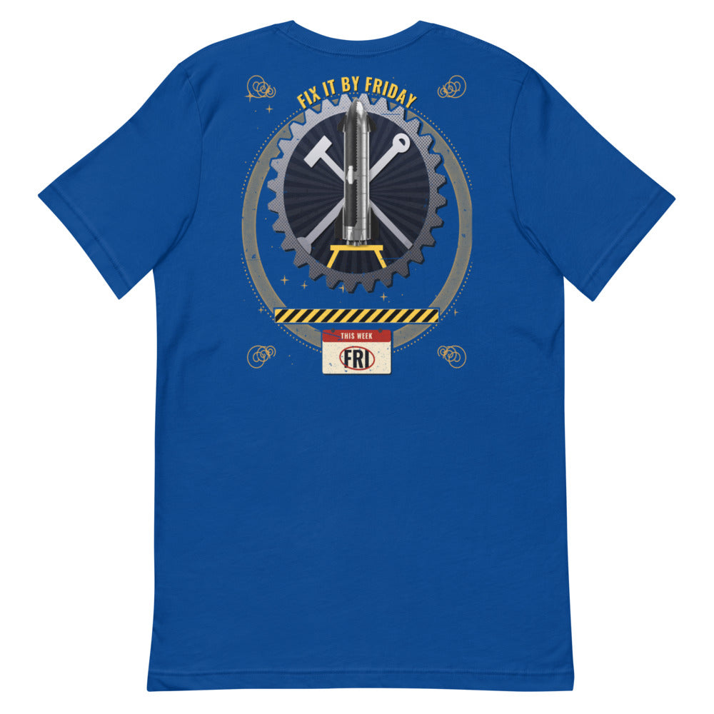 Fix It By Friday - Classic Tee - Blue - Back