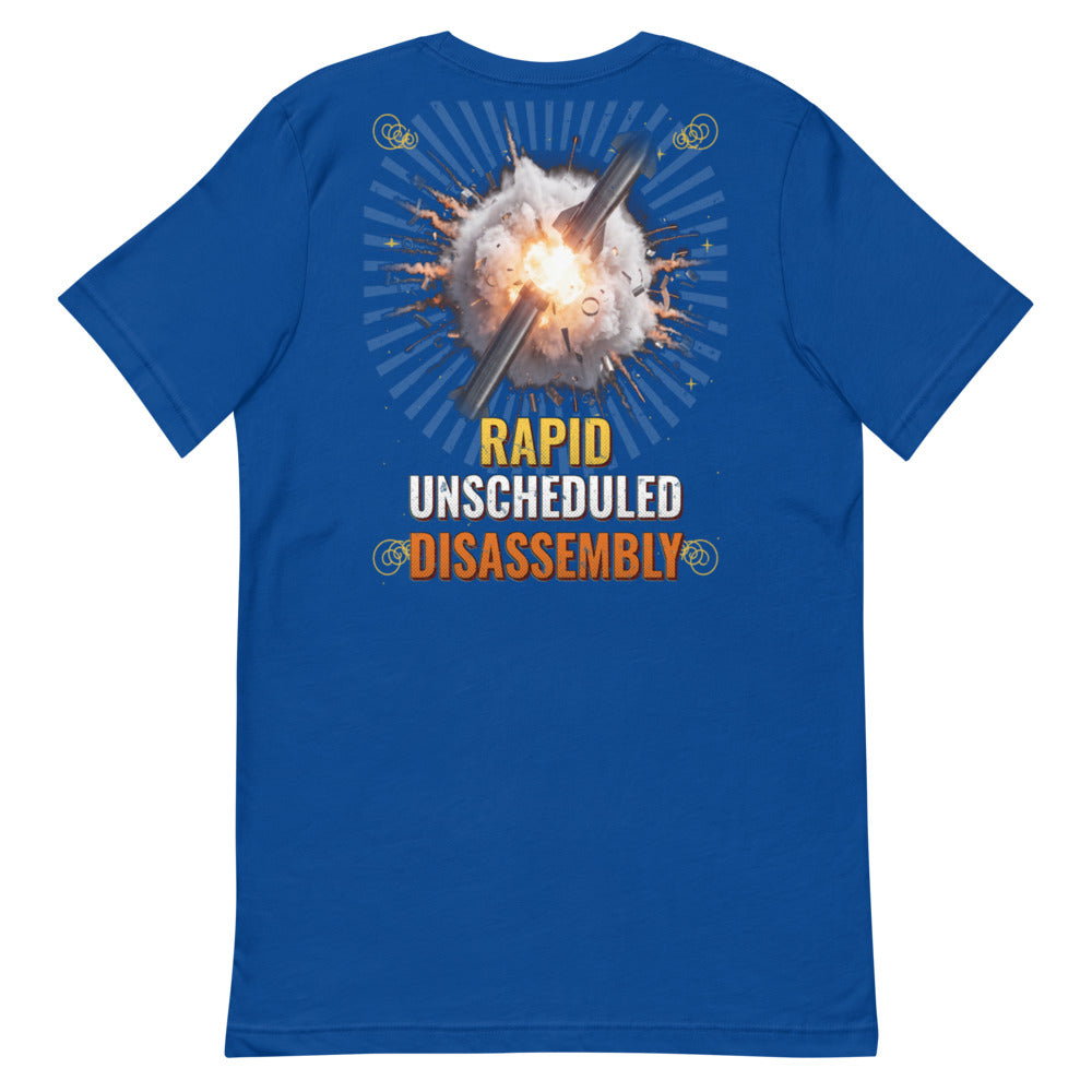 Rapid Unscheduled Disassembly - Classic Tee - Blue - Back
