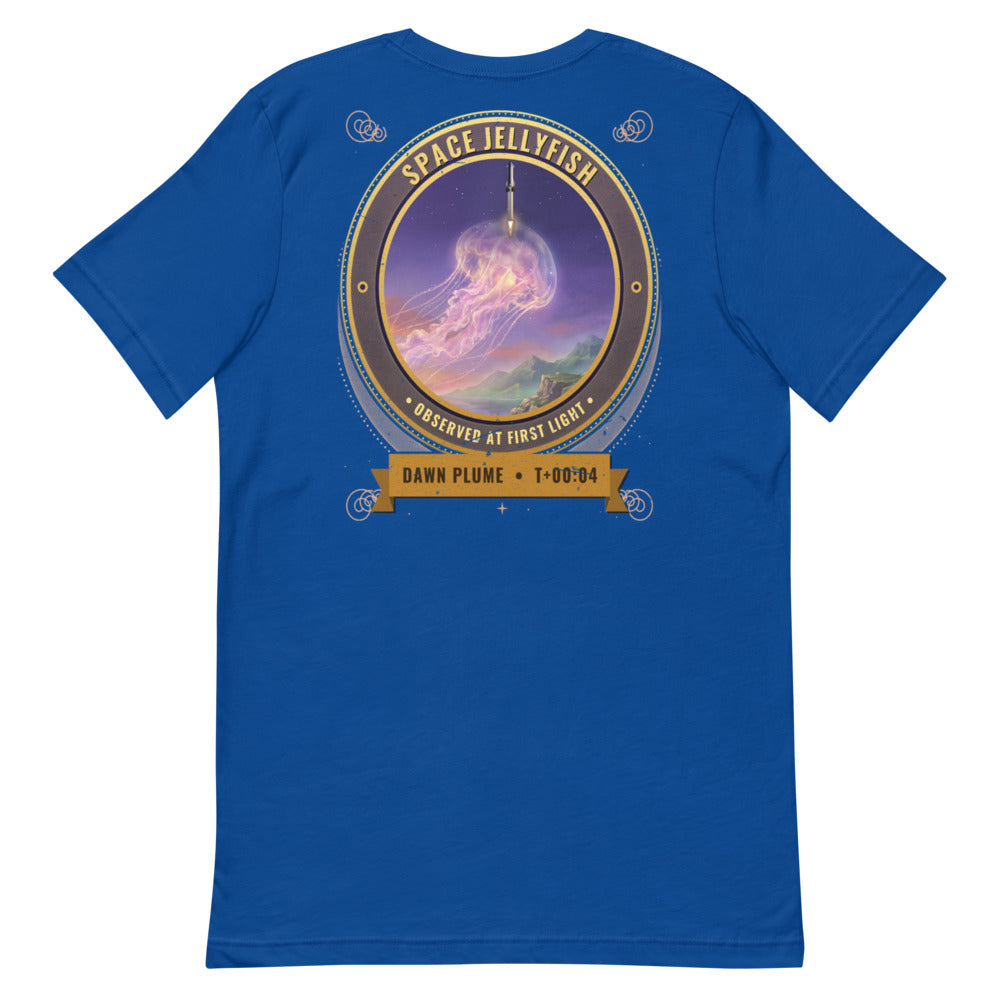 Space Jellyfish (Black) - Classic Tee - Blue - Back